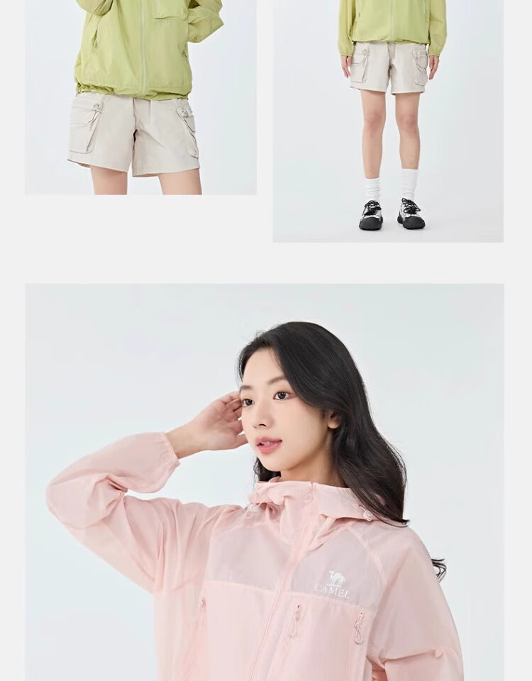 CAMEL [Wang Junkai's Same Style - Muguang V+] Sun Protection Clothing, Spring/summer 2025, Cool And Breathable, Couple's Original Yarn Sun Protection Garment, XS 14