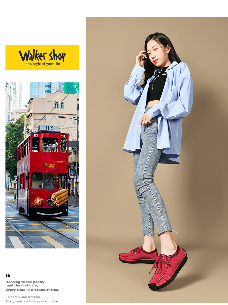 Walker Shop Aokasuo Women's Walking Shoes, Flat Leather Loafers, Comfortable Mom Casual Peas Shoes M012001 2