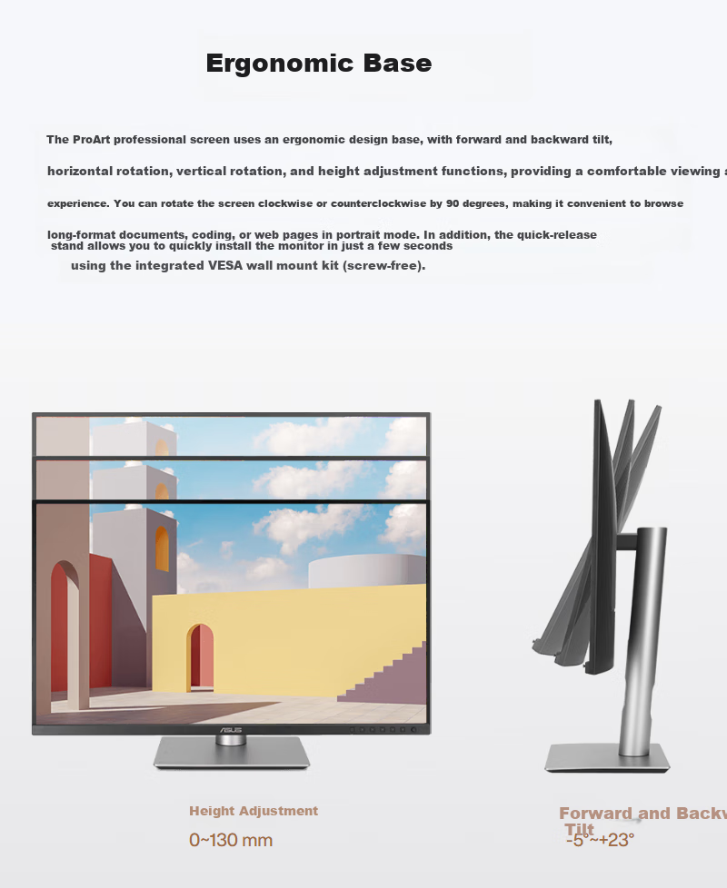 ASUS ProArt Dream 5K PA27JCV 27-inch Monitor 5K Resolution Global Apple Color Adaptation HDR500 Full-Link Color Accuracy Design for Photo Editing PC 20