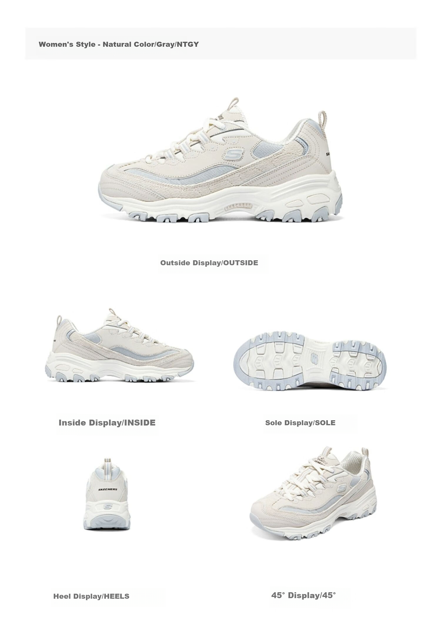 Skechers Milk Tea Bear | Retro Trendy Panda Dad Shoes, Couple's Height-Increasing Sneakers for Men And Women, 894282 15