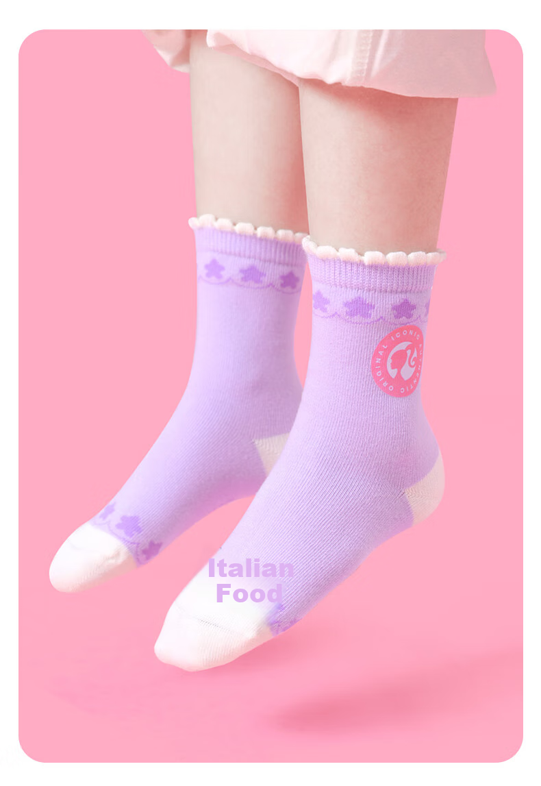 Barbie Girls' Socks, Children's Mid-Calf Versatile Cotton Socks, Spring And Autumn Cute Short Socks, Schoolgirl Mid-Calf Socks for Girls 11