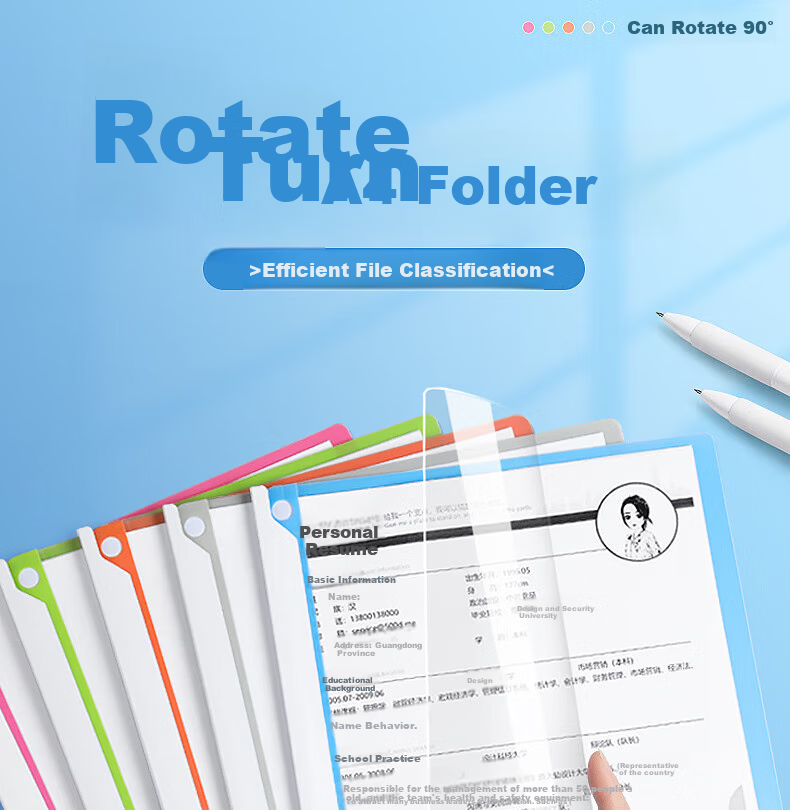 Licao A4 File Folder, Pull Rod Folder, Rotating Folder, Side Clip Folder, Slide Bar Folder, Loose-Leaf Binder, Document Folder, Slide Bar File Folder, Storage Folder, 5 Pieces, 3C Digital Products, All-Net Low Price 1