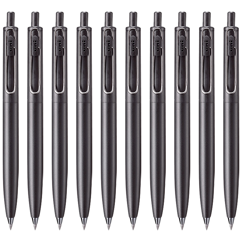 Uni-Mitsubishi Uni-Ball One Series, Small Concentric Core Second Generation Black Gel Pen, High Aesthetic Value 0.38mm Signing Pen, Student Pen Set UMN-SF 10 Pieces