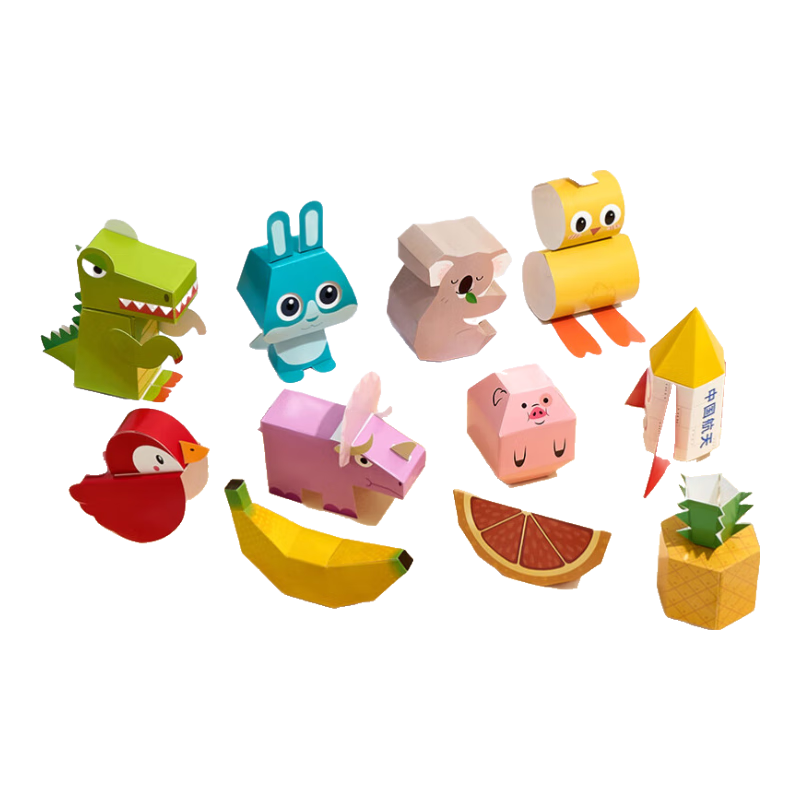 COODORA Origami Paper, Children's 3D Handmade Craft, Colored Hard Cardboard, Kindergarten Toys, Animal Shapes, DIY Gift