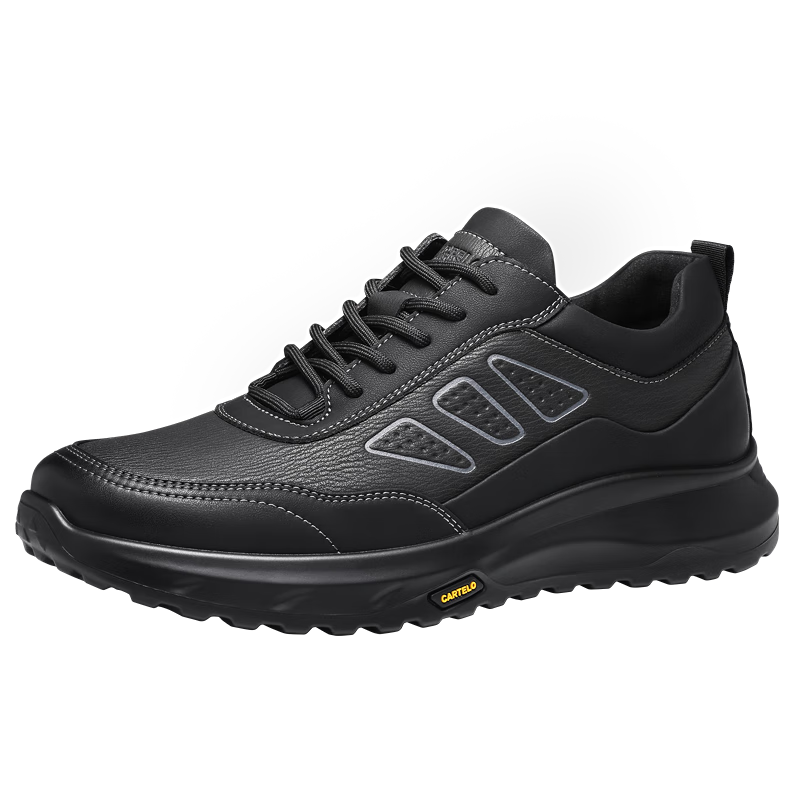 CARTELO Genuine Leather Shoes for Men, 2026 New Autumn Style, Versatile Business Casual Sports Outdoor Soft Thick-Soled Versatile Height-Increasing Shoes
