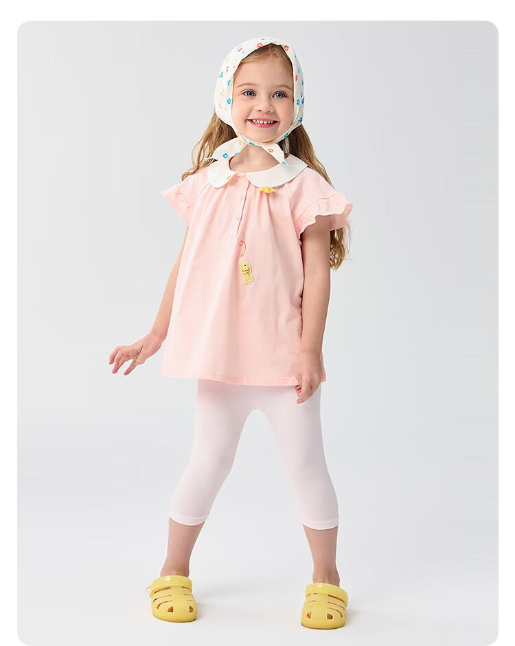 BALABALA Girls' Leggings, Children's Pants, Three-Quarter Shorts, Toddler Pants, Moisture-Wicking, Breathable, Skin-Friendly, 208225170001 8