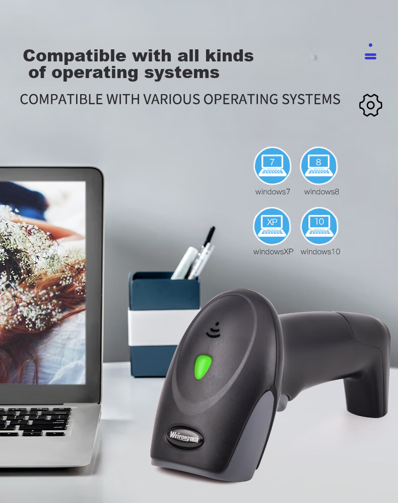 Weirong S82W Wireless 1D Barcode Scanner Gun, Barcode Laser Gun, Logistics Express Single-Handed Gun Device, 1D Wireless Warehouse Scanner 14