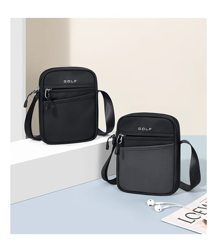 GOLF Shoulder Bag for Men, Casual Crossbody Bag, Lightweight Mini Phone Bag, Versatile Small Backpack, Hanging Bag, Sports Bag 13
