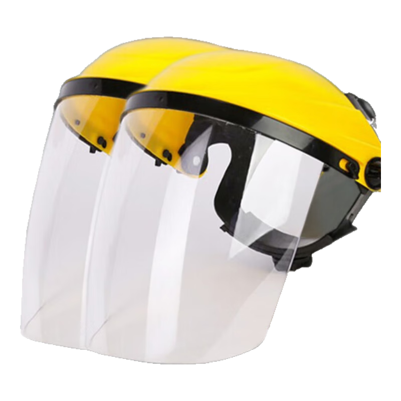 Beifute Welding Helmet, Anti-Spatter, Impact-Resistant Full-Face Protective Mask, Transparent Head-Mounted Welding Goggles [Jingcang Flash Sale], Yellow Top Transparent Mask, Two Pieces