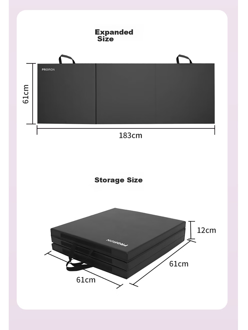 PROIRON Puli'ai Foldable Yoga Mat for Sit-Ups, Thick Nap Mat for Children's Dance Practice And Gymnastics, Purple 10
