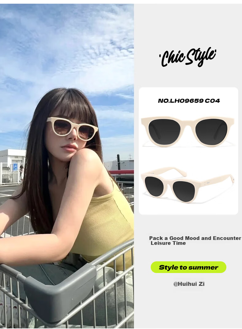 LOHO New Women's Sunglasses 2026, Polarized UV Protection Sunglasses, Retro Round Frame, High-End Eyewear 5
