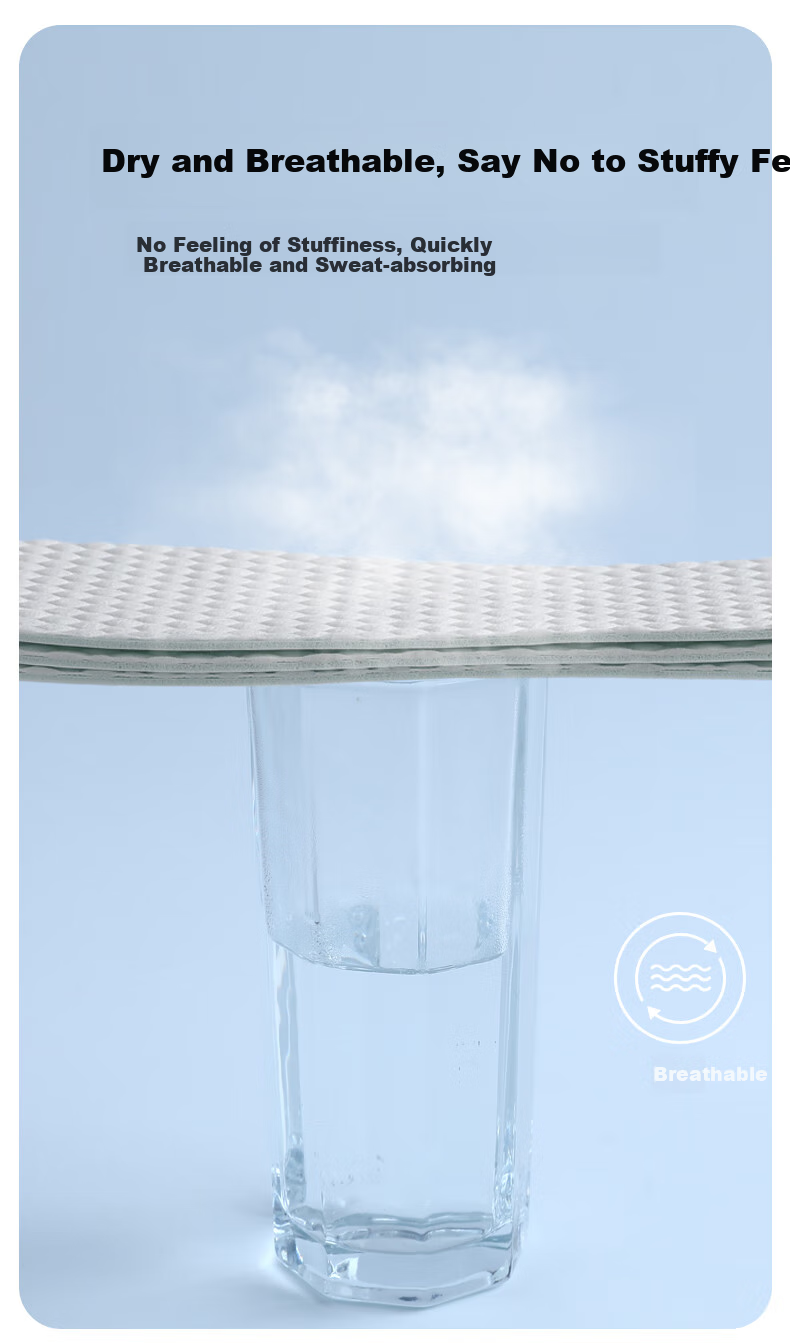 FOOTOPPO Latex Insoles for Women, Thin Summer Single Shoes, Ultra-Thin Soft Sole, Disposable Breathable Sweat-Absorbing Sports Thin Shoe Insoles for Me 6