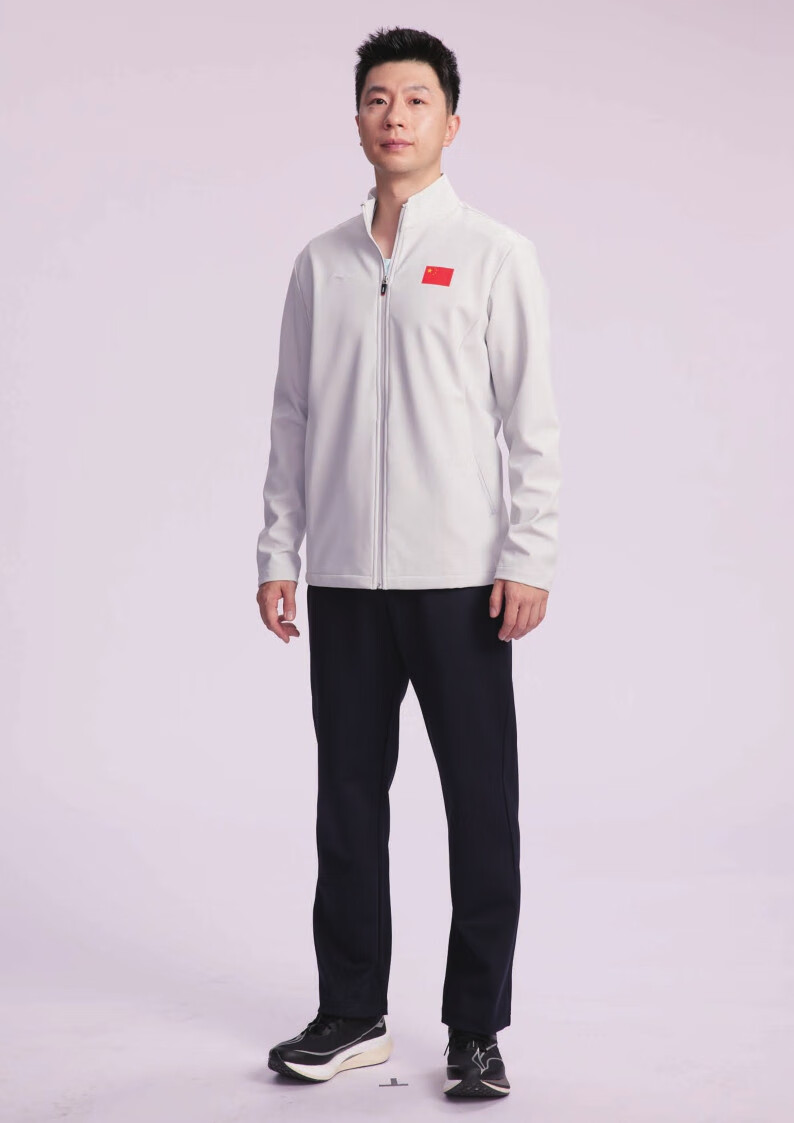 Li-Ning Glory National Flag Logo Executive Jacket, Business Coat, Long-Sleeve Tencel Material, Skin-Friendly Top, National Team Champion Style 3