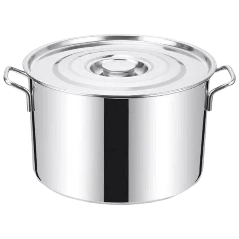 Universal Stainless Steel Bucket 36.5x23cm with Lid Thickened Soup Storage Rice Stew Braising Water Bucket Commercial Canteen Use