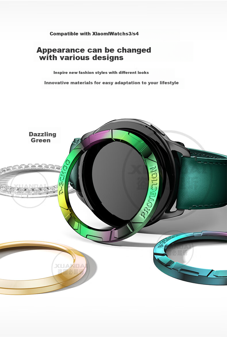 CHENSONG Compatible with Xiaomi Watch S3 Metal Band, Xiaomi S4 47mm Watch Strap, Smart Sports Watch Accessories, Watch Band And Case Set 2