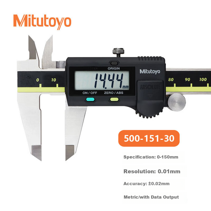 Mitutoyo Digital Caliper, High-Precision Caliper, Vernier Caliper, Imported from Japan, 500-151 Metric with Output