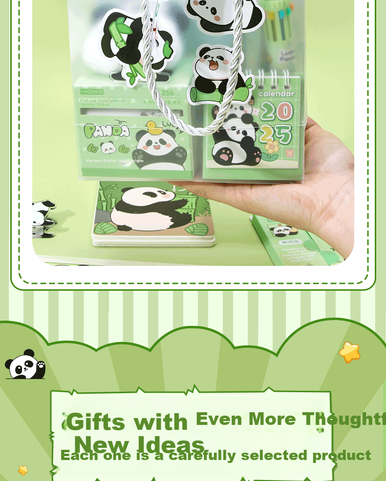 Shaonianban Stationery Gift Set, Mid-Autumn Festival Panda Souvenir, Children's Kindergarten And Primary School Holiday Learning Gift, Exam Reward for Boys And Girls, Birthday Gift Package for Kids 5
