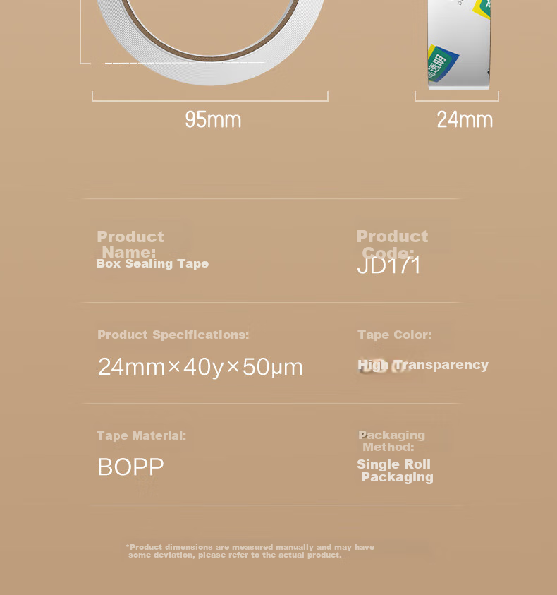 Deli High-Quality Transparent Packing Tape, 24mm*60y*50um, 12 Rolls/tube, Office Supplies, 30133 11