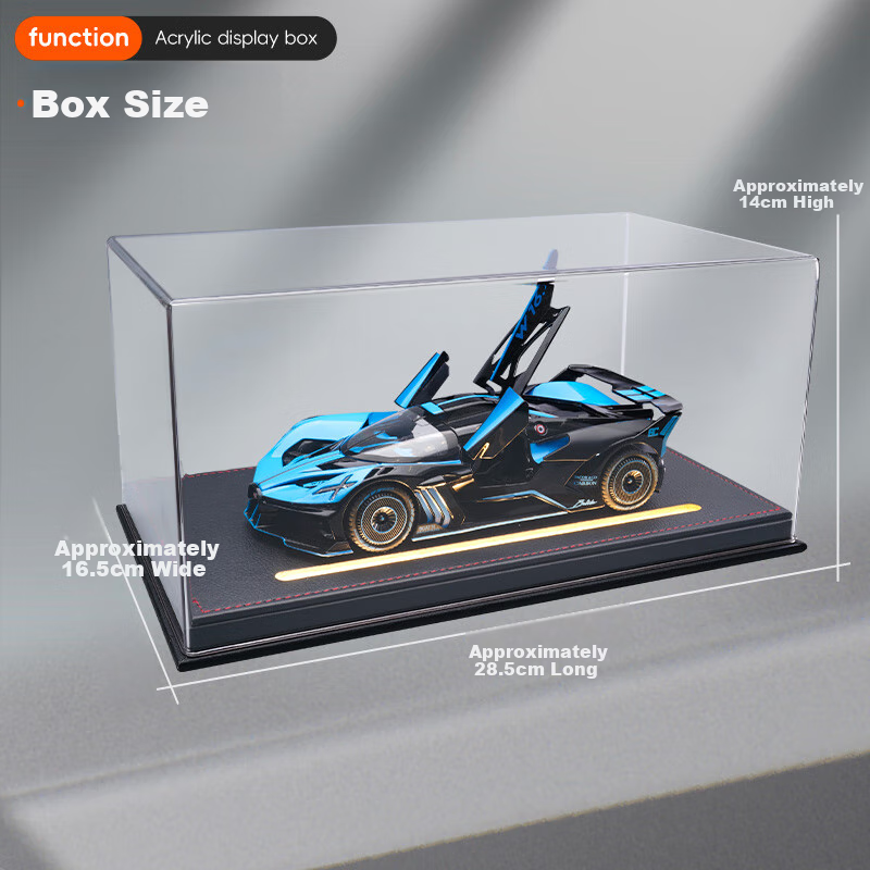 Chiyumoxing Bugatti Bolide Meteorite Sports Car Model Gift Box, Realistic Alloy Car Model Toy, Car Gift for Boys 8