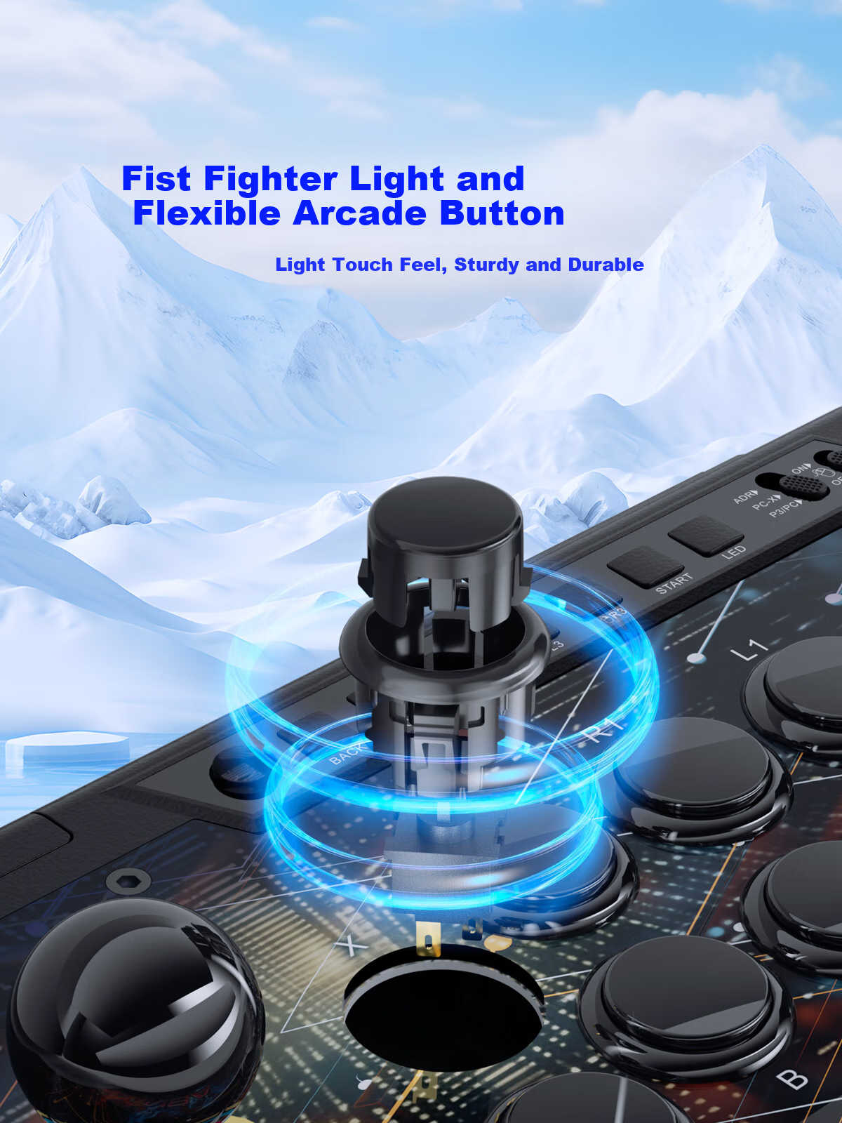 QANBA Q3 Obsidian Arcade Stick Multifunctional Version Game Controller Compatible with PS3, PC, PC Switch2 Fighting Games 97 Steam Street Fighter 6 Iron Fist 8 Wolf Fang Legend 5