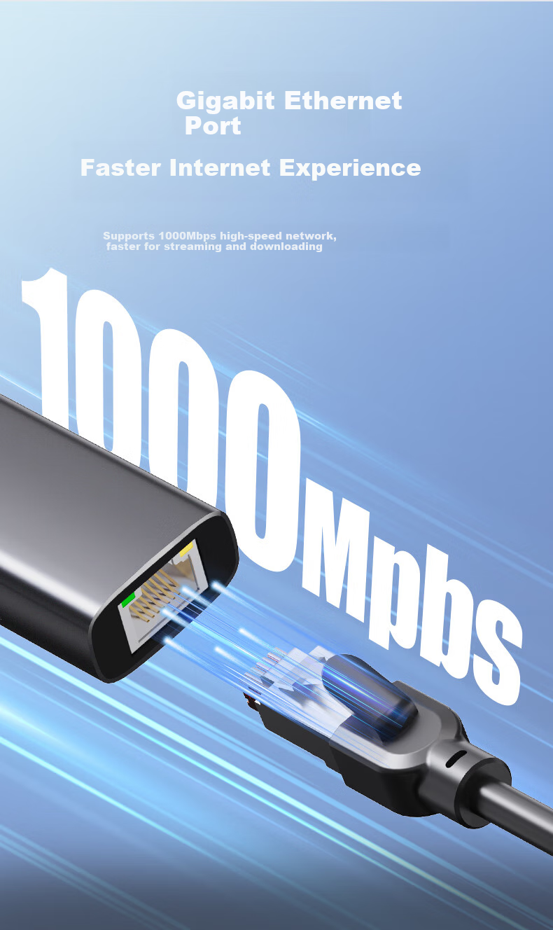 Lenovo Invests in Brand Yinengzhe Type-C Expansion Dock, Gigabit Ethernet Adapter, Network Cable Converter, Splitter, Universal USB, for Lenovo Computers, Laptops, And Desktops 5
