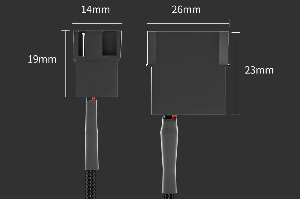 BURLEFRAN Large 4-Pin to Small 4-Pin Computer Fan Power Cable 3-Pin 4P Splitter 1 to 1/2/3/4/5 Extension Cable 27cm Length 11