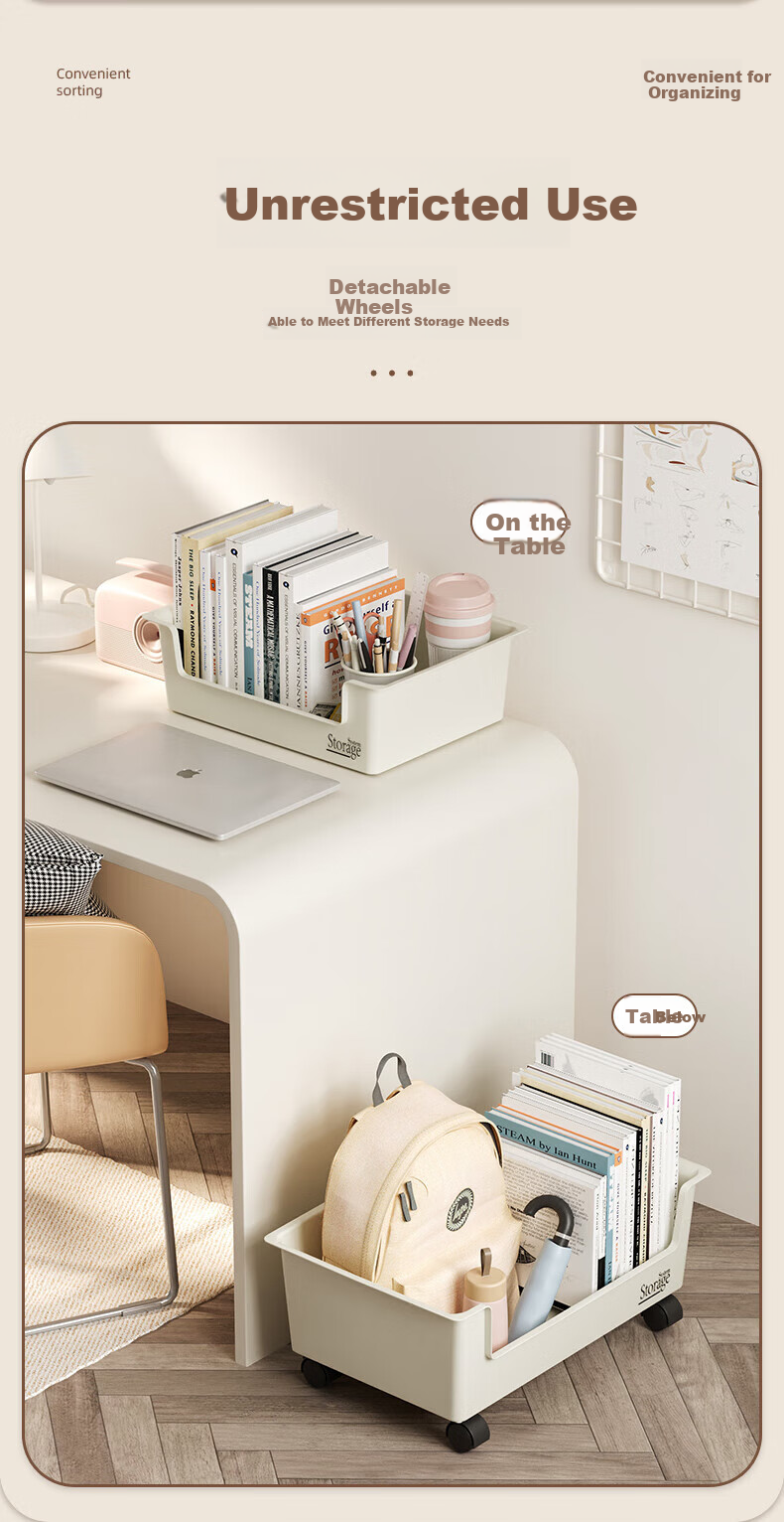 EACHY Desktop Book Storage Rack, Desk Organizer, Multi-Layer Acrylic File Holder, Space-Saving Gadget - Transparent, Five Layers 5