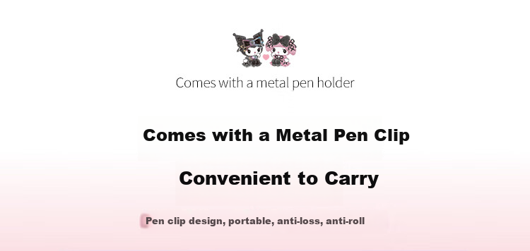 GuangBo Sanrio Gel Pens, 6 Retractable 0.5mm ST Tip Pens for Students' Exams And Writing, Black, Kuromi Design, High Aesthetic Value, Back-To Stationery, KT82028 4