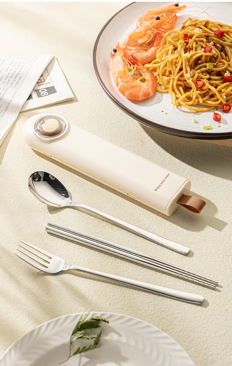 Guangyi Chopsticks, Tableware Set, 316L Stainless Steel Chopsticks And Spoon Set for Students And Office Workers, Portable Cutlery GY7428 16