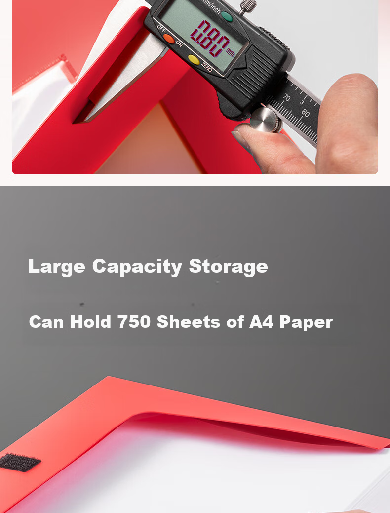 Deli 75mm A4 File Box, Thickened Document Box, Party Building Materials, Party Member File Box, Branch File Box, Red File Box, PA117 Red 4