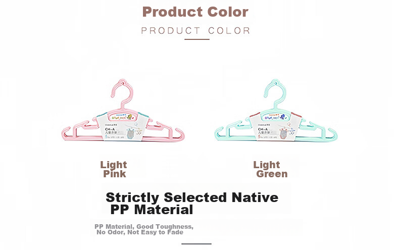 CHAHUA Cute Children's Hangers, Baby And Toddler Retractable Clothes Hangers for Wet And Dry Use, 3 Pink Pieces 2