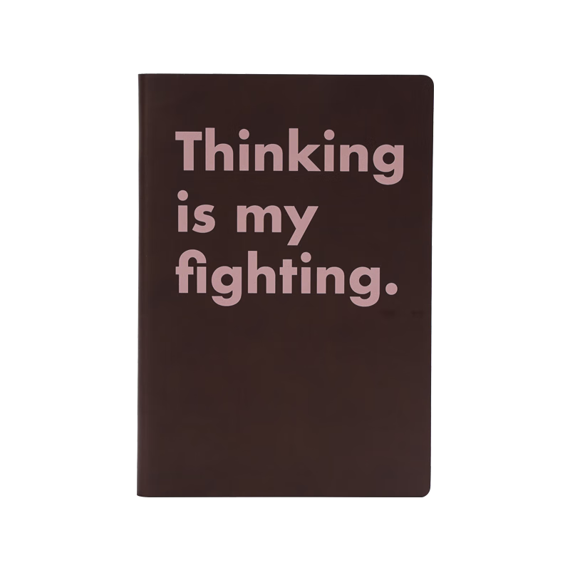 Chenzao Soul Giant Contrasting Color Quote Manual Blank Work Notebook Diary Soft Cover Journal A5 224 Pages - American Coffee