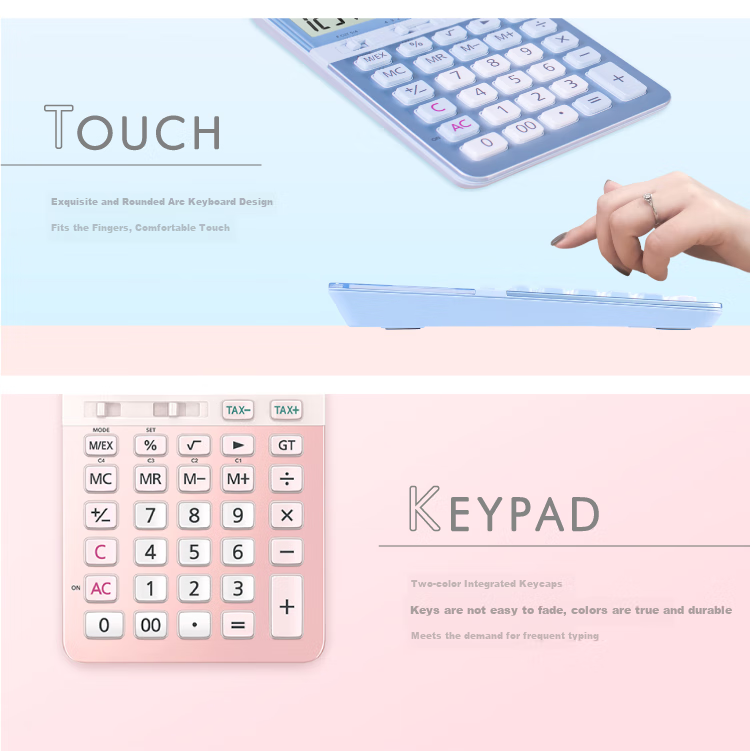 Casio JS-40B 14-Digit Stylish Office Calculator with Large Display And Comfortable Buttons, Cherry Blossom Pink 4