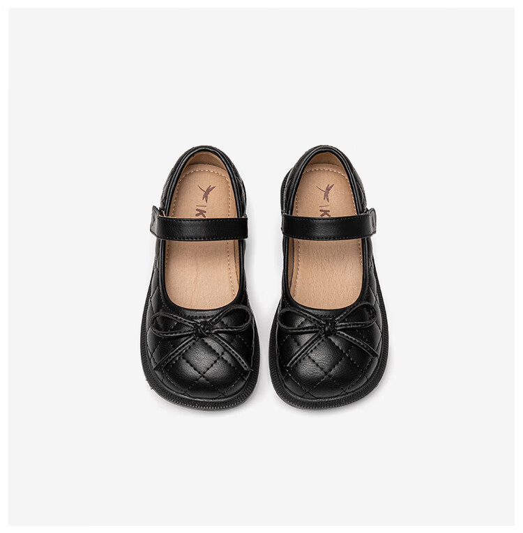 RED DRAGONFLY Children's Autumn Girls' Shoes, Single Shoes with Soft Soles, Little Girl's Leather Shoes, Princess Shoes for Girls, Q43BPPY401, Black, Size 34 13