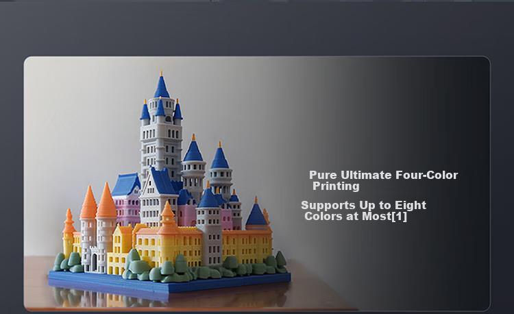 Zongweilifang 3D Printer, Fully Automatic Leveling, FDM Home-Use High-Speed Desktop Multi-Color Printing, Multiple Color Cartridges (Compatible with K3/K3V2) 3