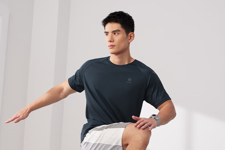361° Men's Short-Sleeve T-Shirt, Summer Quick-Dry, Loose-Fitting Athletic Running Fitness Casual Top, Half Sleeve, 652524101-2 48