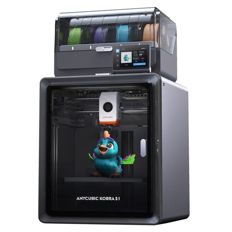 ANYCUBIC Zongwei S1C Large Automatic Leveling FDM High-Speed Desktop Multi-Color Printer for Home Use, Children's Toy Model 3D Printer