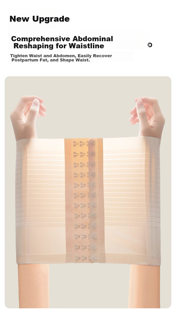 FitonTon Waist Trainer for Women, Shaping Waistband, High Elasticity Postpartum Body Shaper, Adjustable Button-Up Tummy Control Belt 10