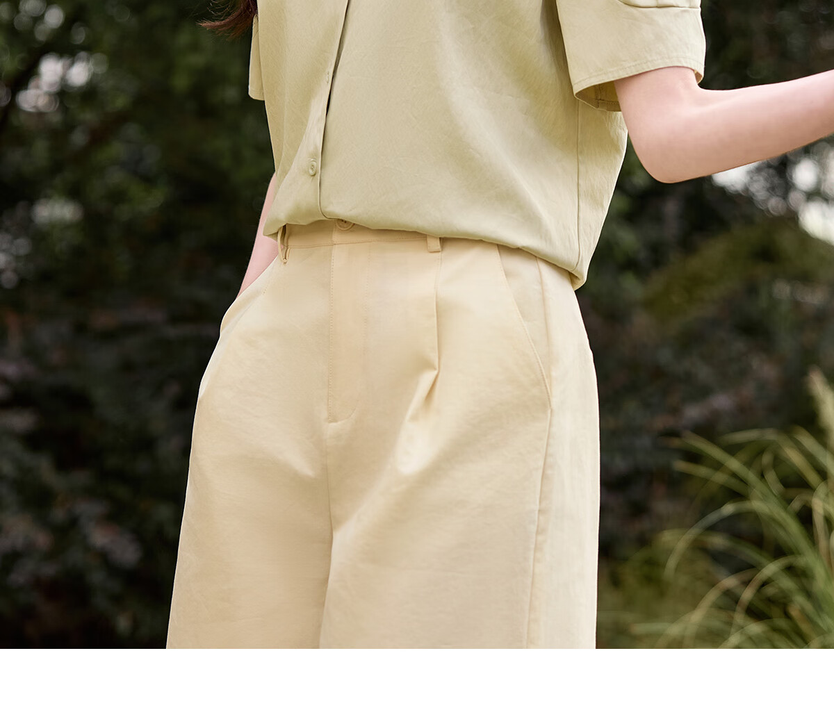 Chushen Summer Short Sleeve Shirt Women Fashion Lapel Design Commuter Casual Blouse S52S004 Light Yellow L 14