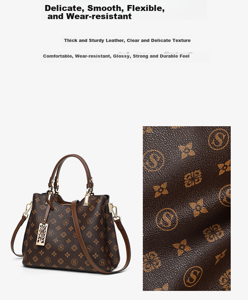 Aiqinghai Handbag, Women's Tote Bag, Large Capacity Shoulder Crossbody Bag, Brand Birthday Mother's Day Gift, Practical Present for Mom 6