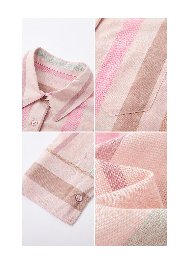 Dme [Layering Essential] Spring Cloud Cotton, Three-Dimensional Lapel Striped Shirt, Loose Comfortable Concealing Blouse, Women's Top 7