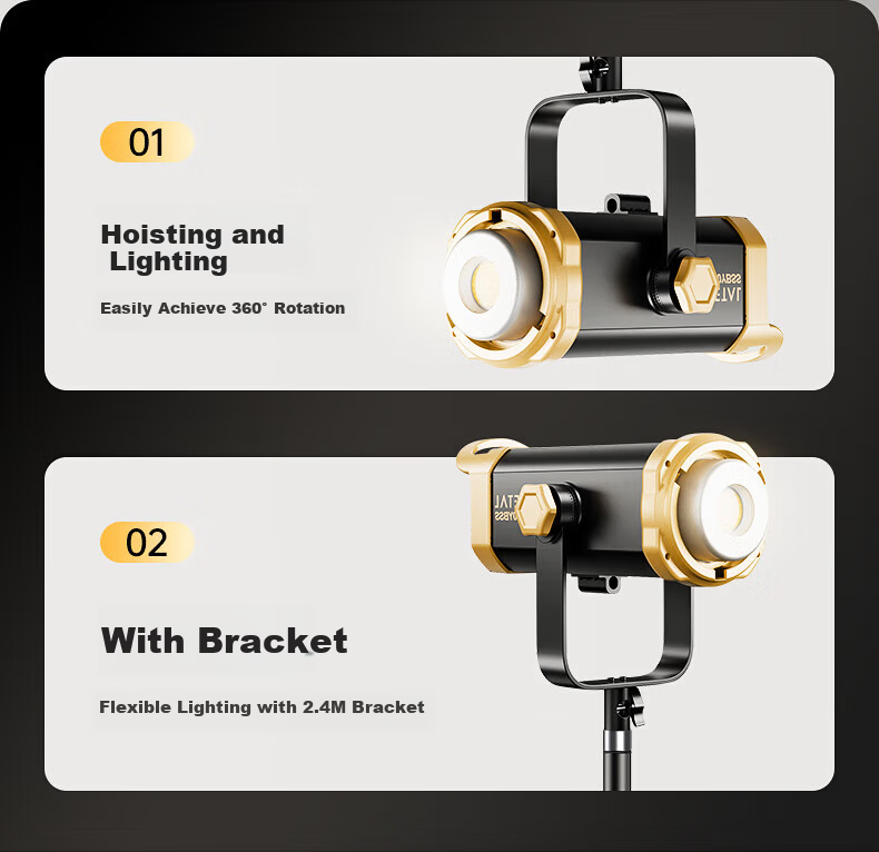 Jimantu Live Streaming Fill Light 300W Professional COB Photography Light, Indoor Studio Shooting Live Stream Room Spherical Light, Deep Mouth Parabolic Softbox, Video Shooting Sunlight Lamp 15