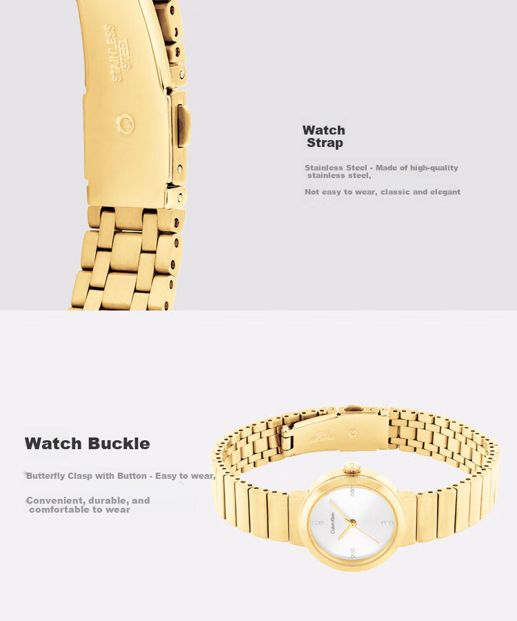 Calvin Klein CK Elite Series Fashion Wristwatch Series 25200416, Gold, Dial 4