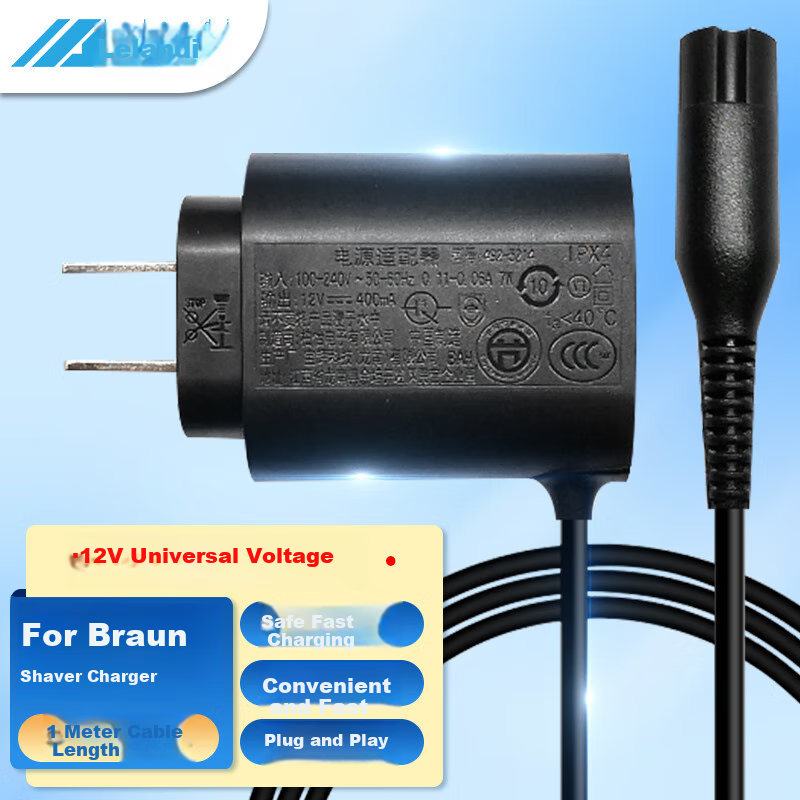 Lelandi Compatible Braun Shaver Charger, Braun Shaver Series 5 Charger, 12V Charging Cable, Universal for S3, S5, S7, S8, S9 Series, L8136