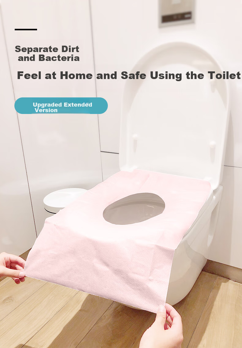 BWNK Disposable Toilet Seat Covers, Extended Length, Thickened for Travel And Business Trips, Waterproof, Individually Wrapped Toilet Paper Seat Covers, 30 Pieces Per Pack 1