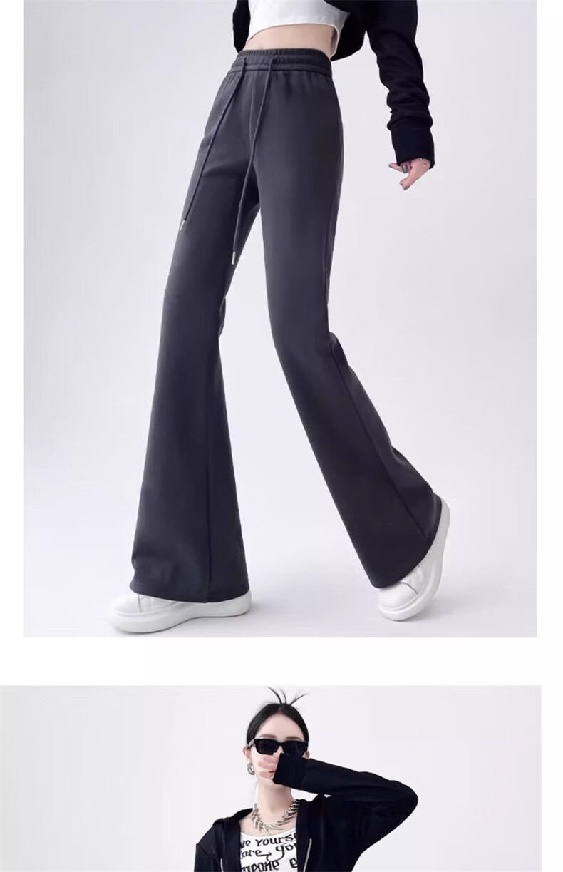 LangSha Women's Micro-Leggings for Spring And Autumn 2026 New Style Versatile High-Waisted Slimming Harem Pants Casual American-Style Flared Sweatpants 22