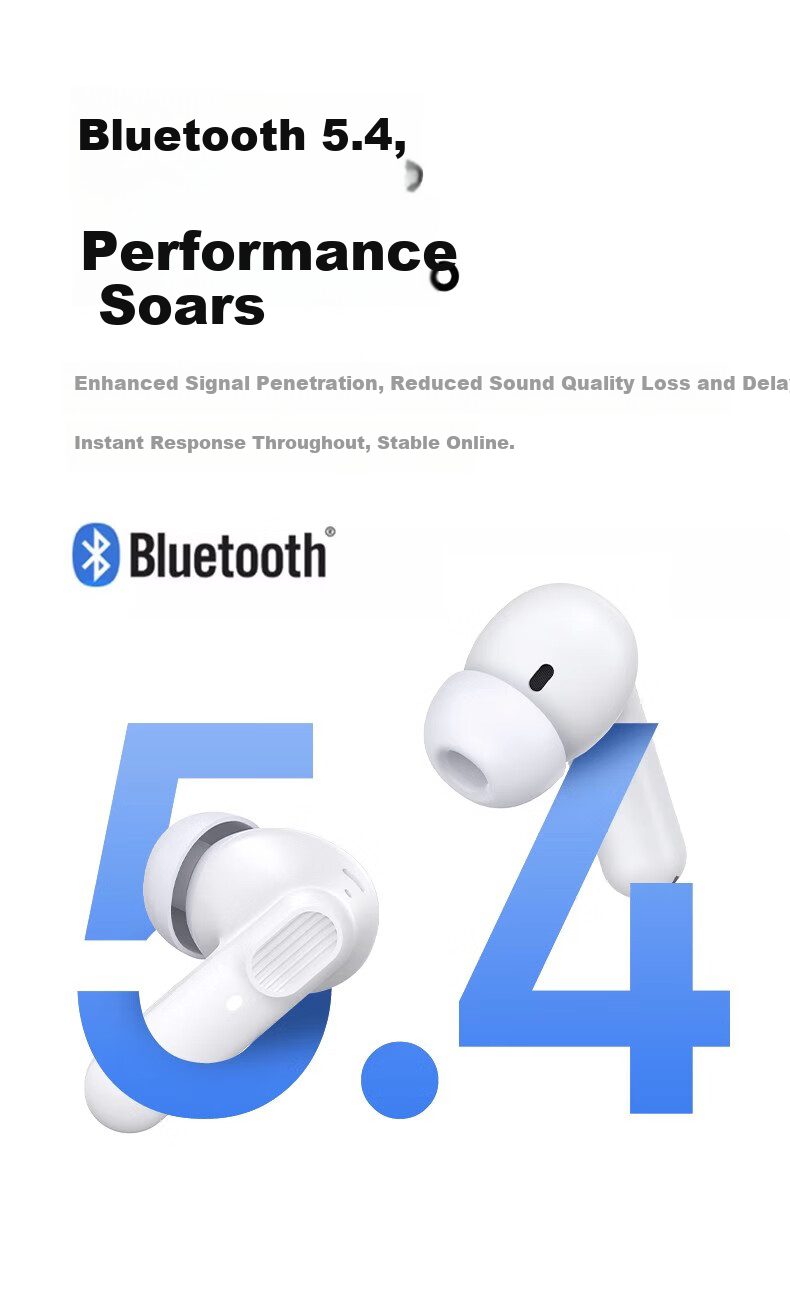 Lenovo Invests in Brand Yinengzhe In-Ear Headphones, Bluetooth Earphones for Music, Sports, Cycling, Online Classes, And Gaming, Compatible with Bluetooth 5.4, Suitable for Apple, Huawei, Xiaomi Phones, Gift 4