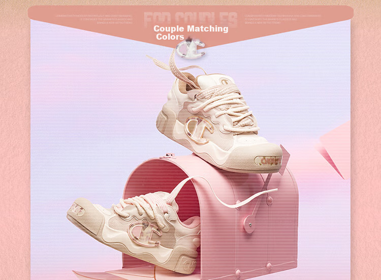 Champion American Champion Sneakers for Women And Men, Trendy Fashionable Thick-Soled Height-Increasing Casual Puffy Bread Shoes 24FWT03 11