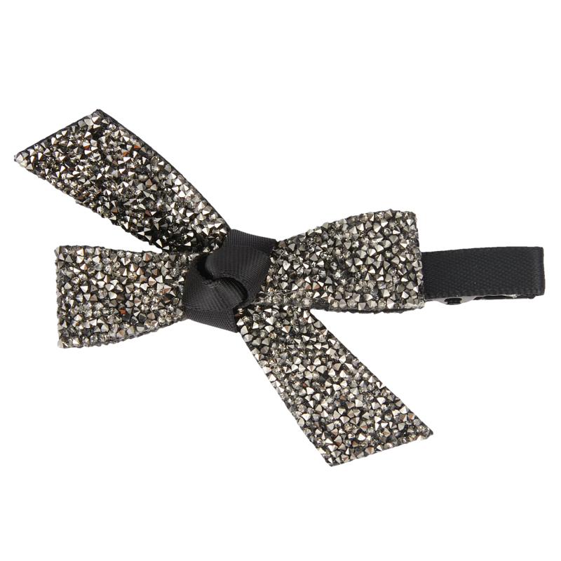 AJIDOU Hair Clip, Instagram-Style Fashionable Simple Bow-Shaped Crystal-Like Bangs Clip, Same As Offline Store Gift for Mid-Autumn Festival