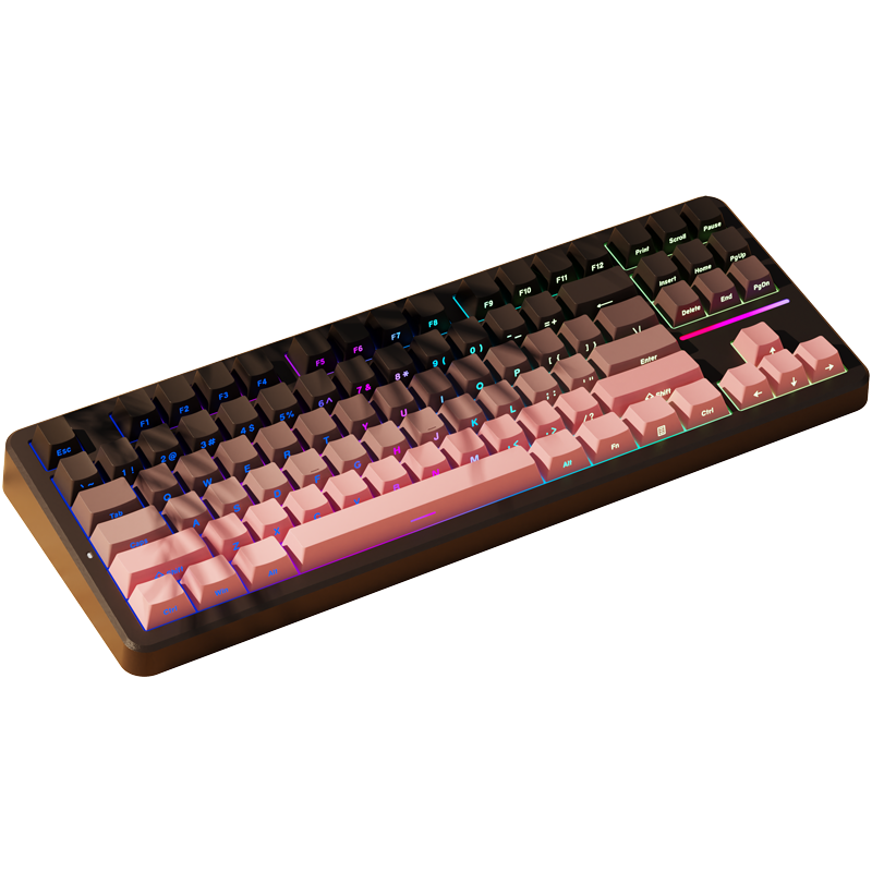 EWEADN X87Ultra Wireless Mechanical Keyboard with Wired And Bluetooth Triple-Mode Gasket Customization, 5-Layer Fill, Side Engraved High Aesthetic Gaming E-Sports Office 87-Key Computer Tablet IPad Keyboard